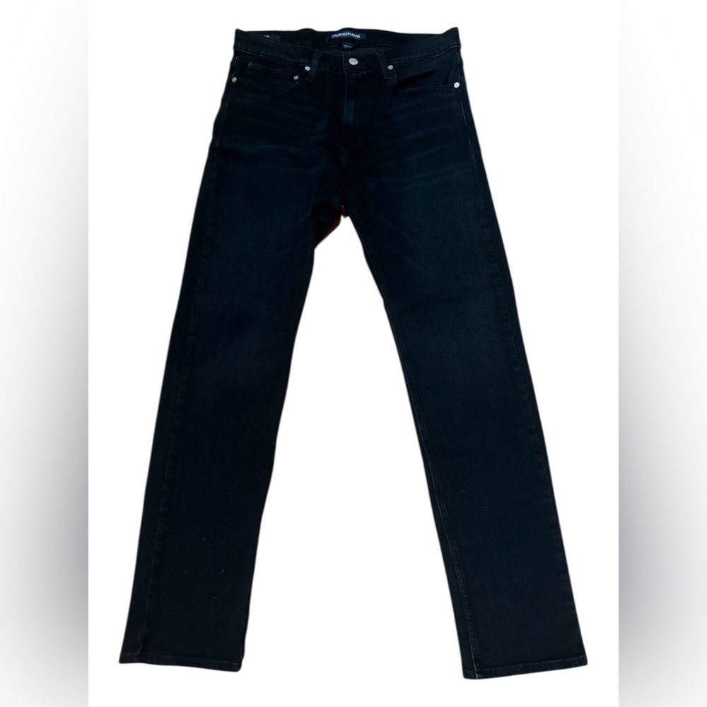 CALVIN KLEIN Mens CKJ 026 Slim Jeans Tag Sz 34x34 Black Denim Some Stretch